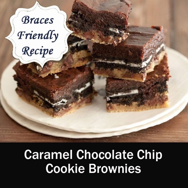 Caramel chocolate chip cookie brownies